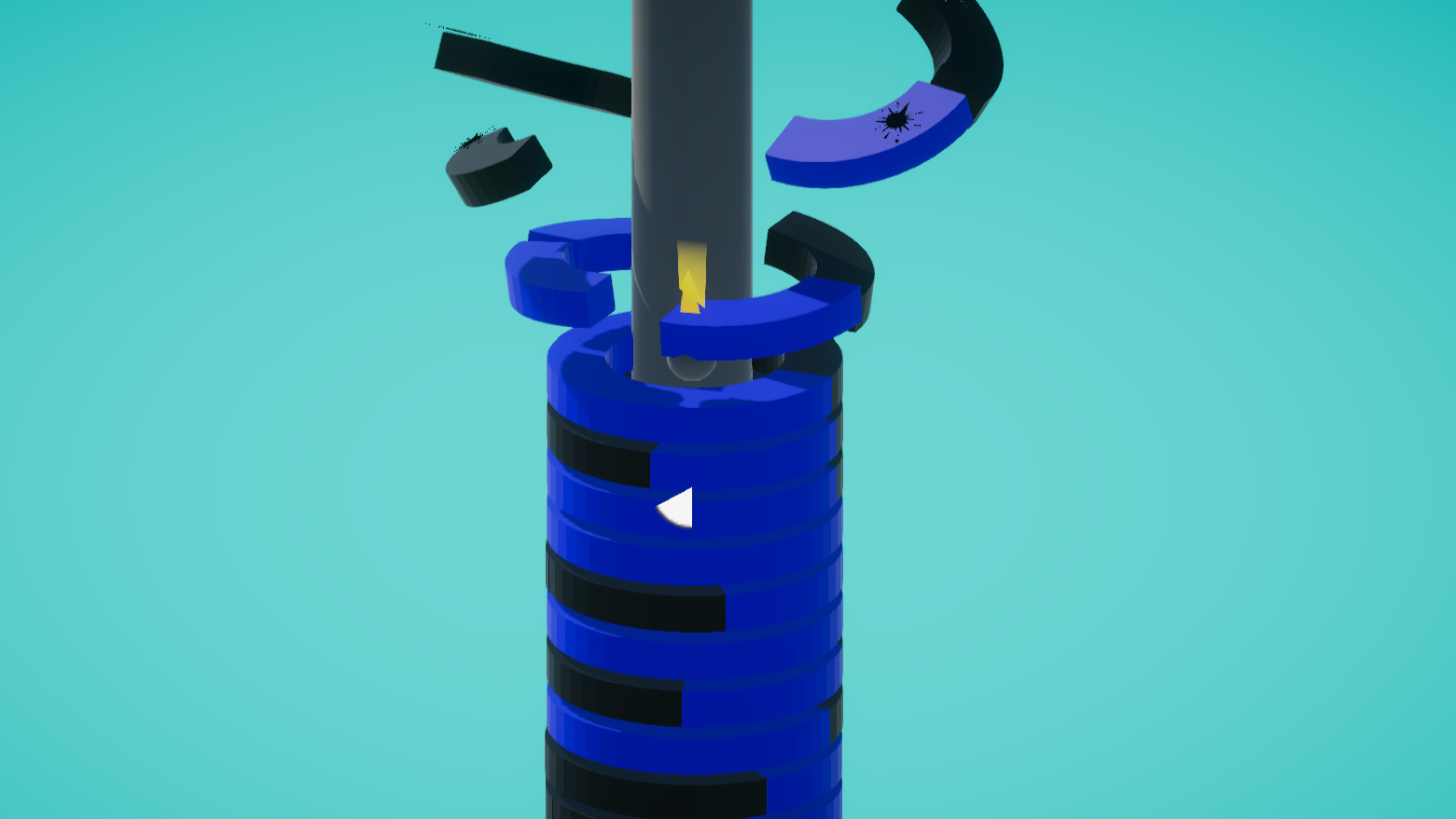 StackBall風カジュアルゲームの画面