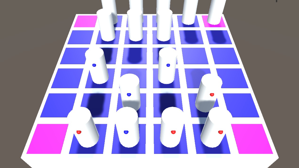 ガイスター風ボードゲームの画面